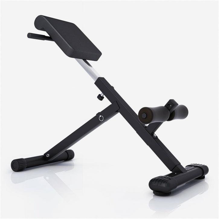 Foldable Hyperextension Bench Black/White