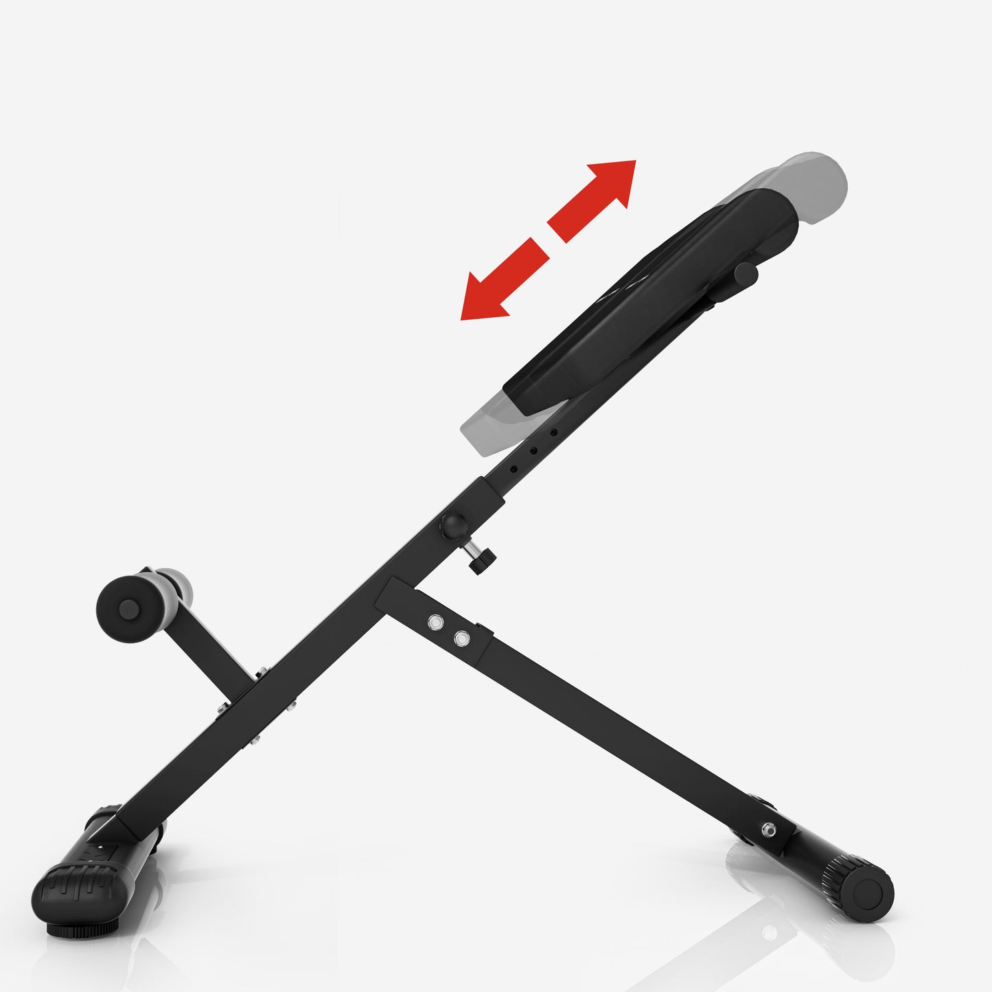 Foldable Hyperextension Bench Black/White