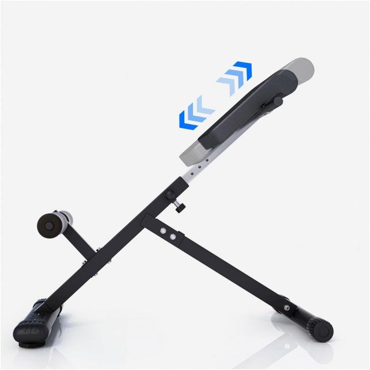 Foldable Hyperextension Bench Black/White
