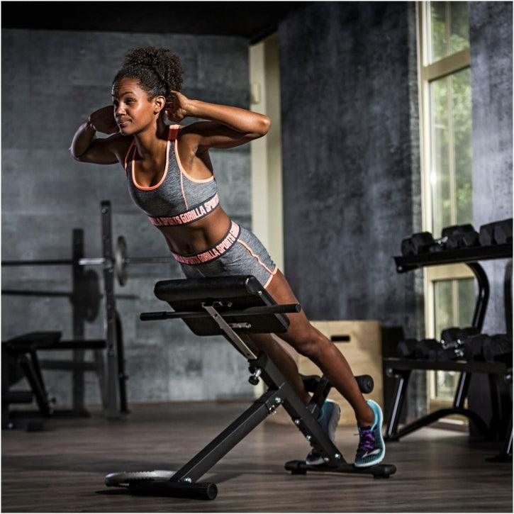 Foldable Hyperextension Bench Black/White