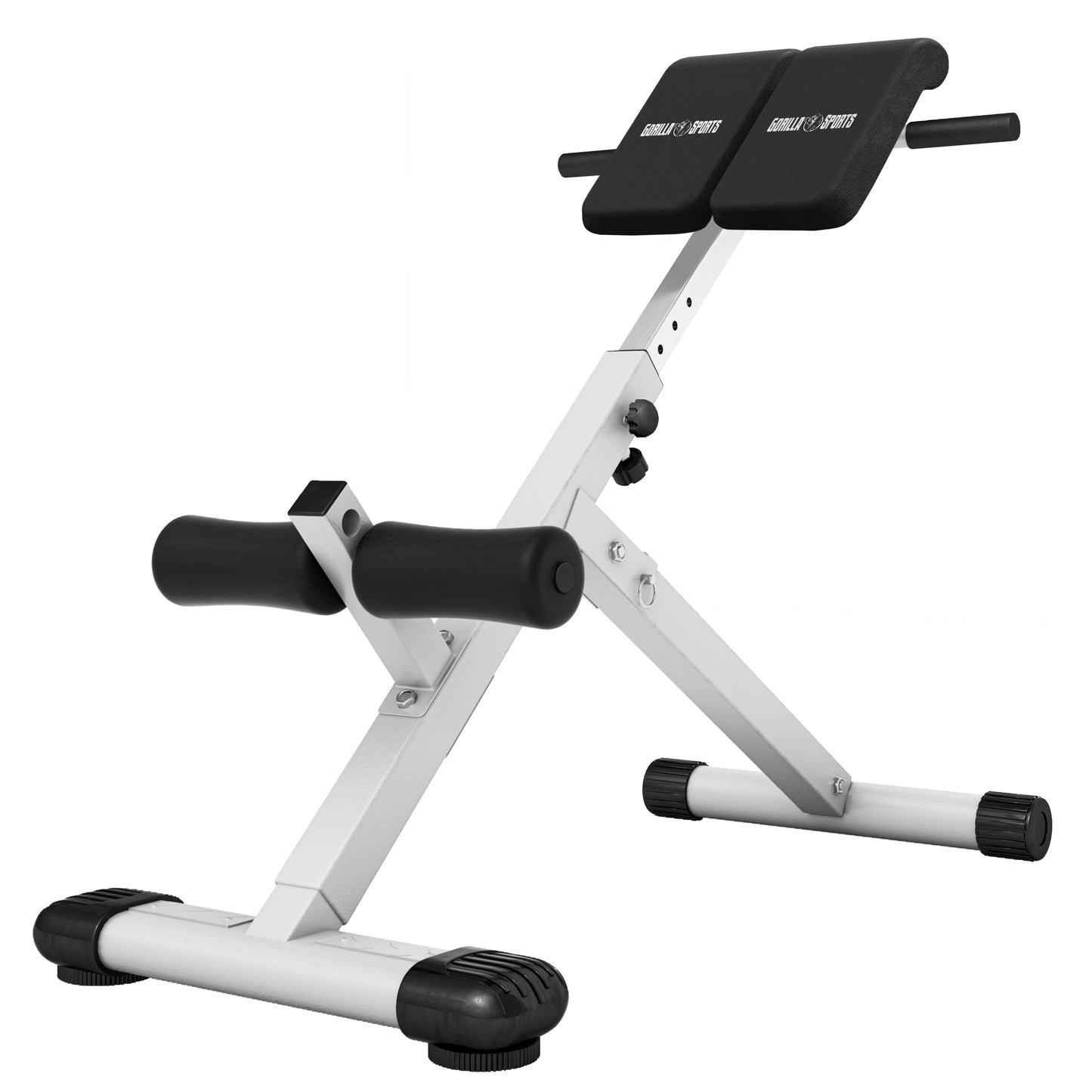 Foldable Hyperextension Bench Black/White