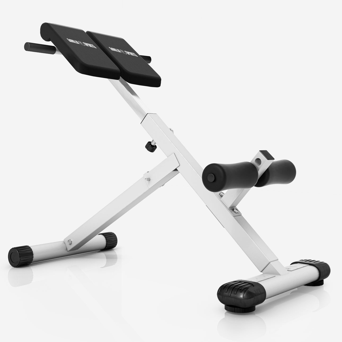 Foldable Hyperextension Bench Black/White