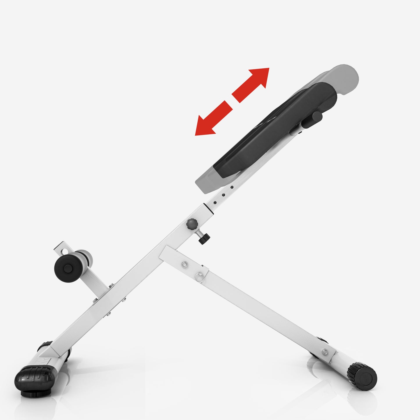 Foldable Hyperextension Bench Black/White