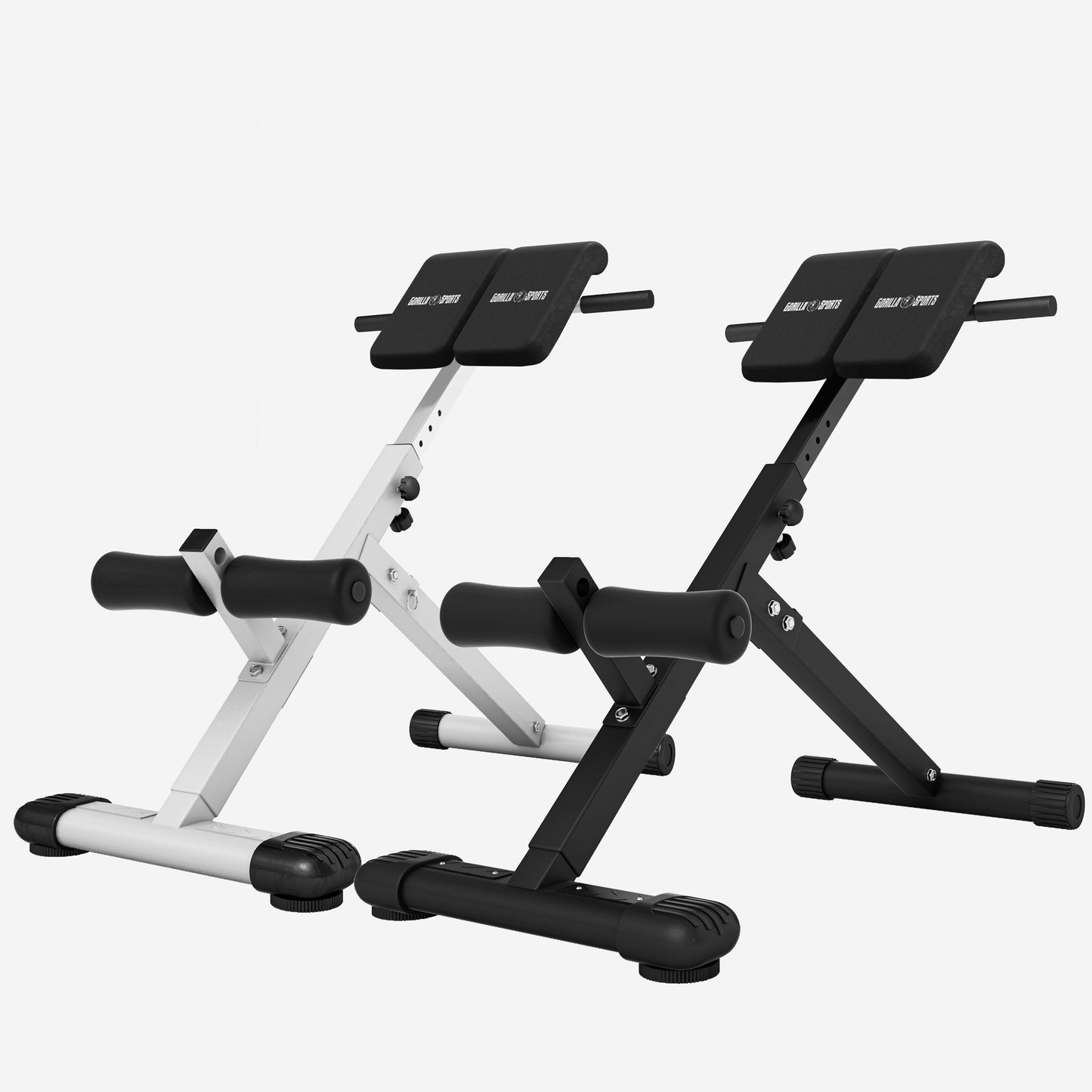 Foldable Hyperextension Bench Black/White