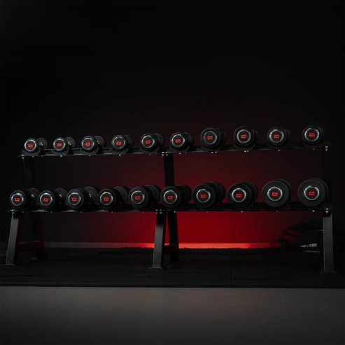 Dumbbell Rack with 2 Shelves