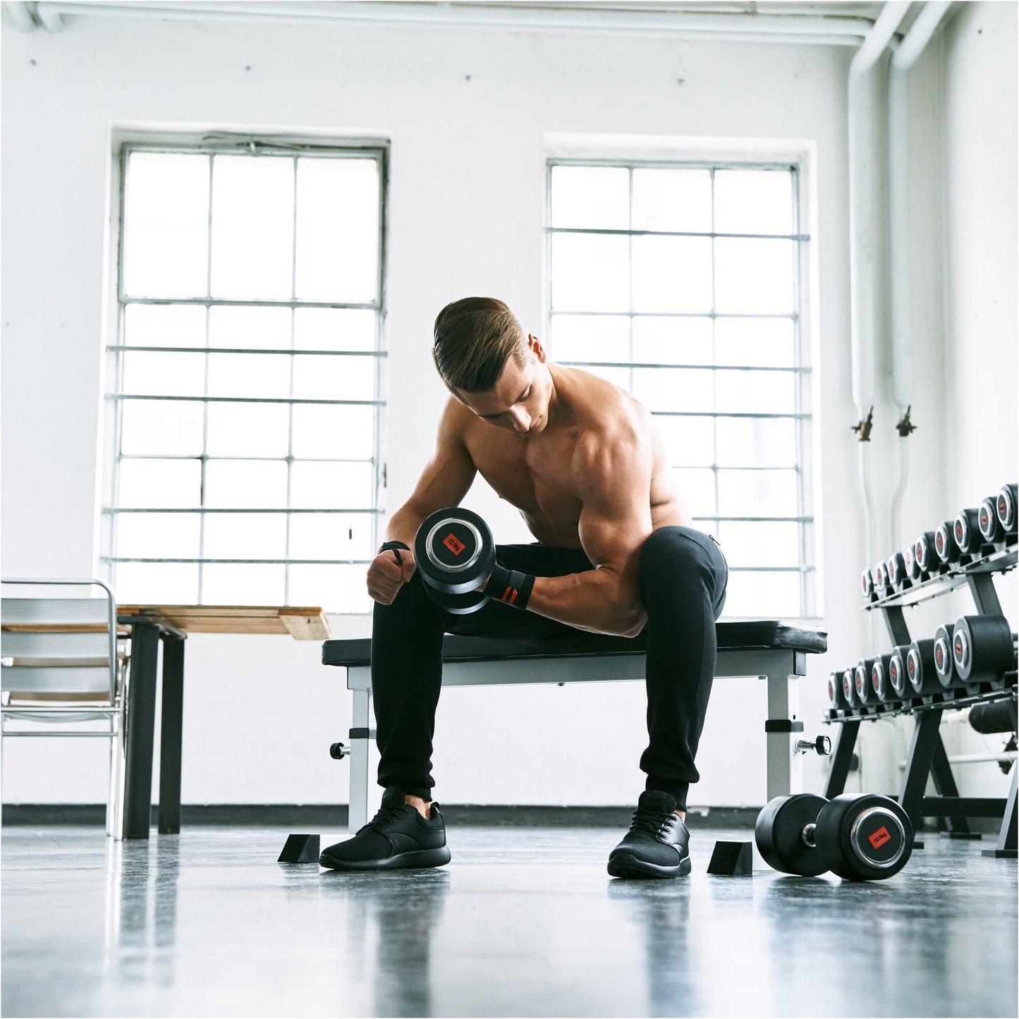 Rubber Coated Dumbbell 2.5 - 27.5 kg or in Set