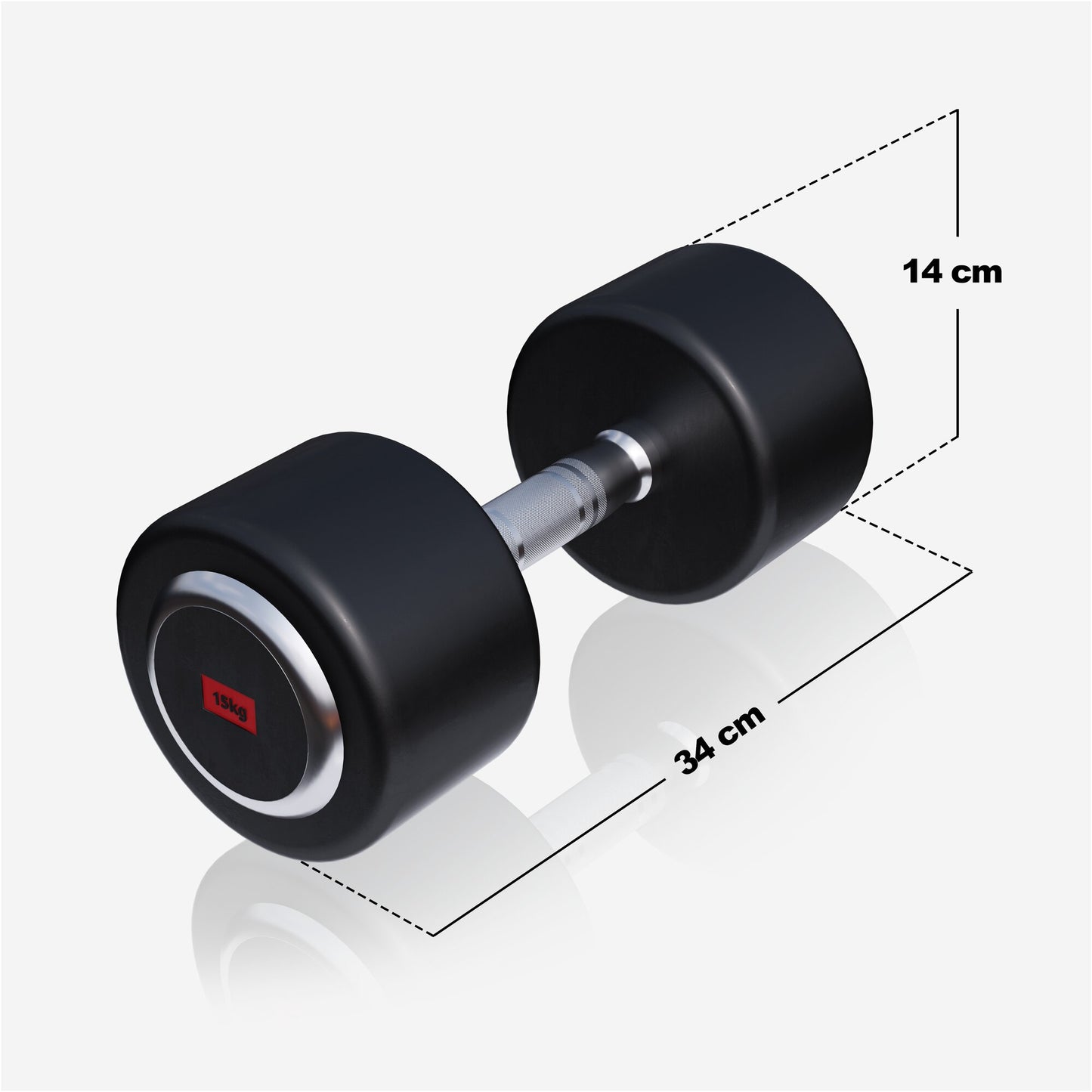 Rubber Coated Dumbbell 2.5 - 27.5 kg or in Set
