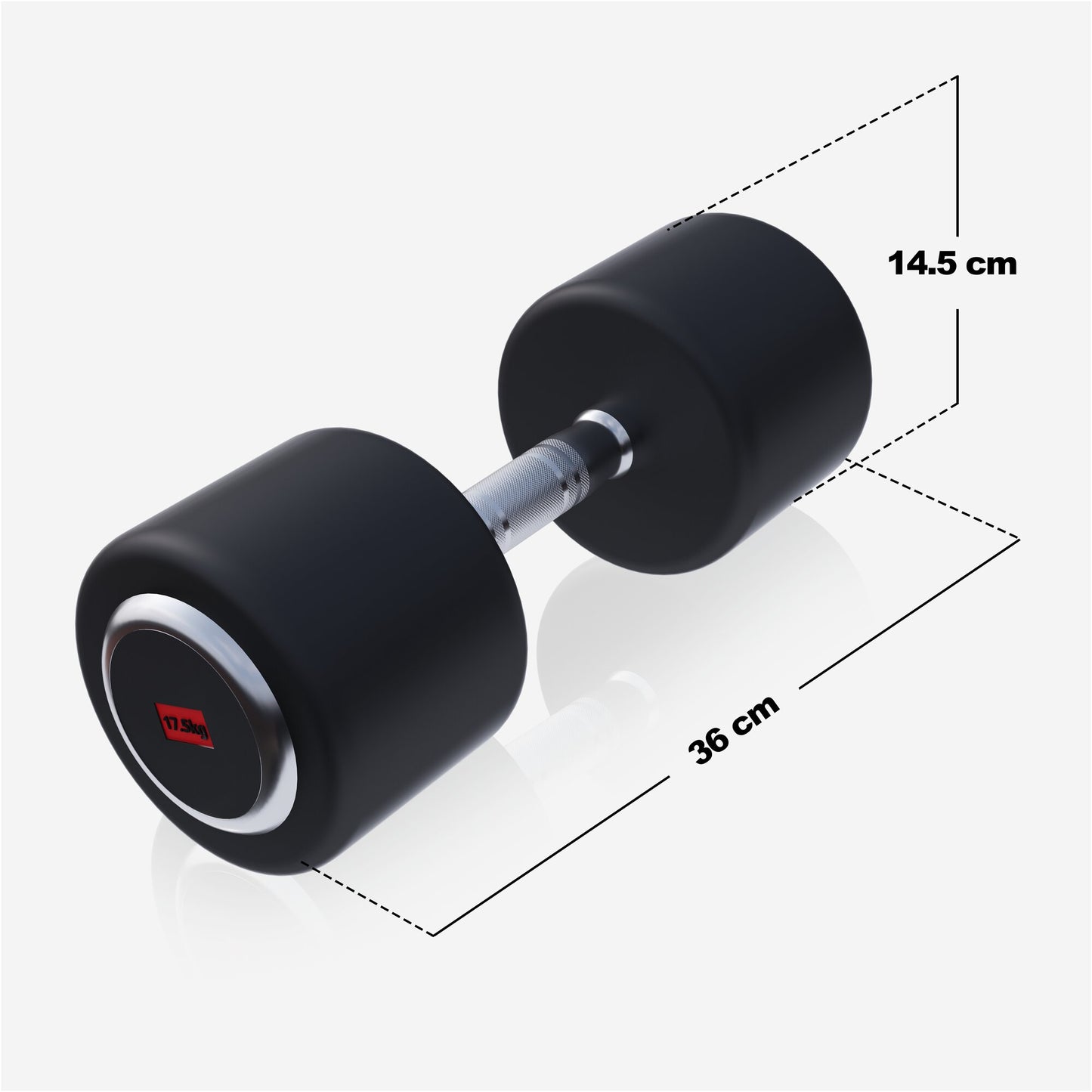 Rubber Coated Dumbbell 2.5 - 27.5 kg or in Set