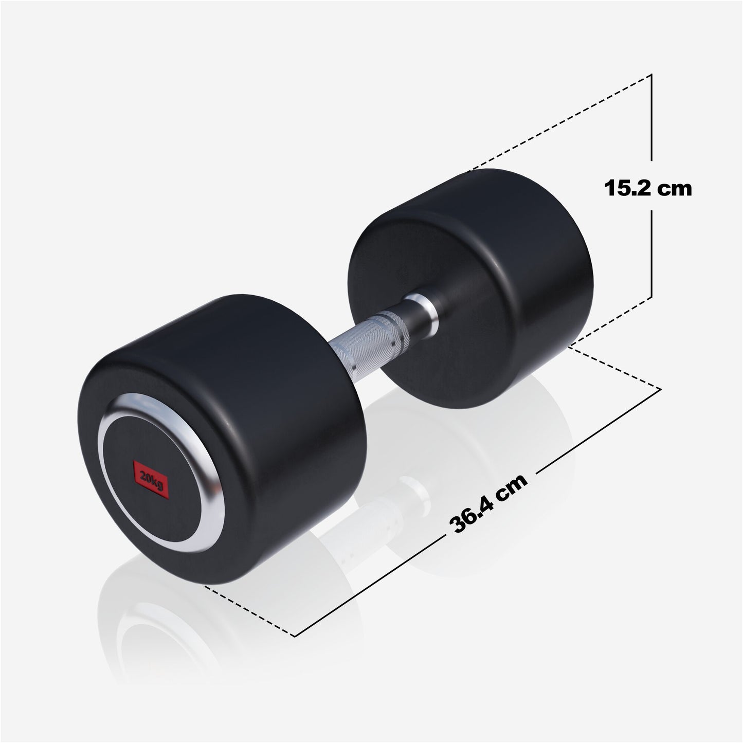 Rubber Coated Dumbbell 2.5 - 27.5 kg or in Set