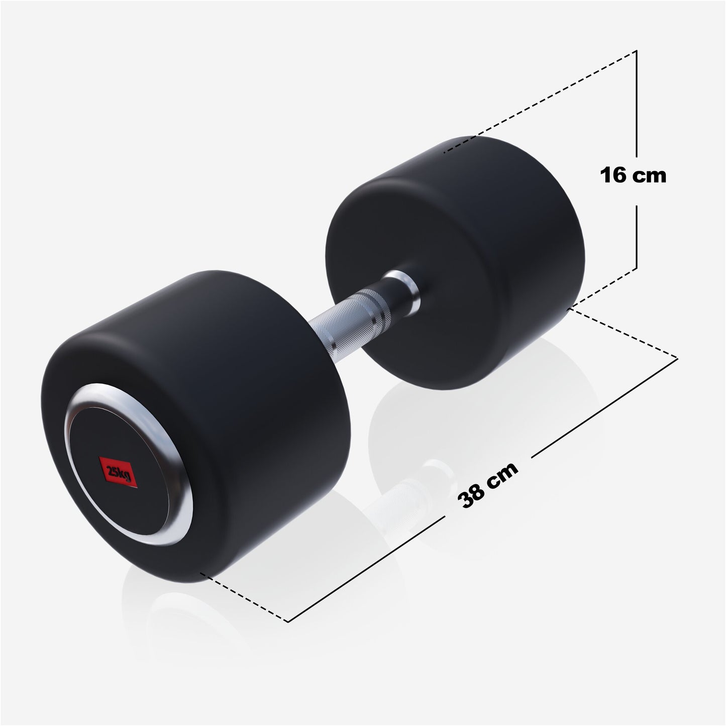 Rubber Coated Dumbbell 2.5 - 27.5 kg or in Set