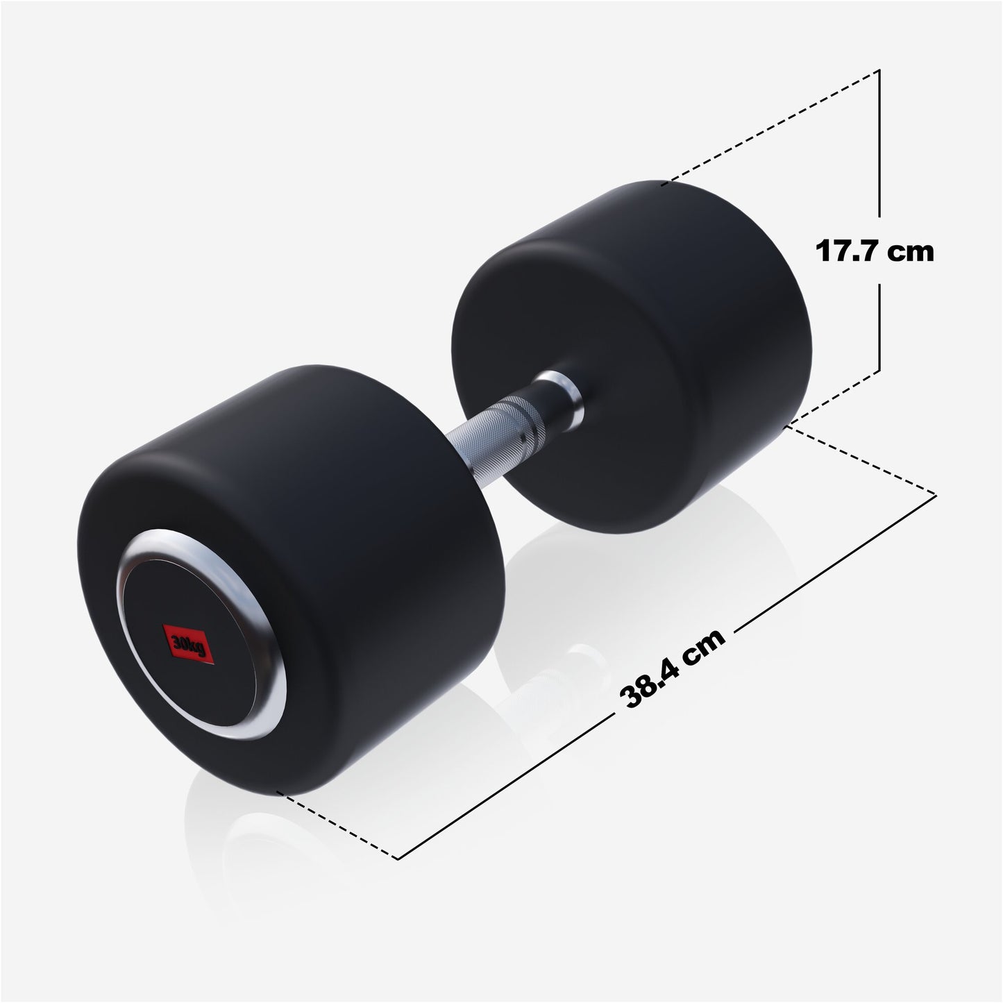 Rubber Coated Dumbbell 2.5 - 27.5 kg or in Set