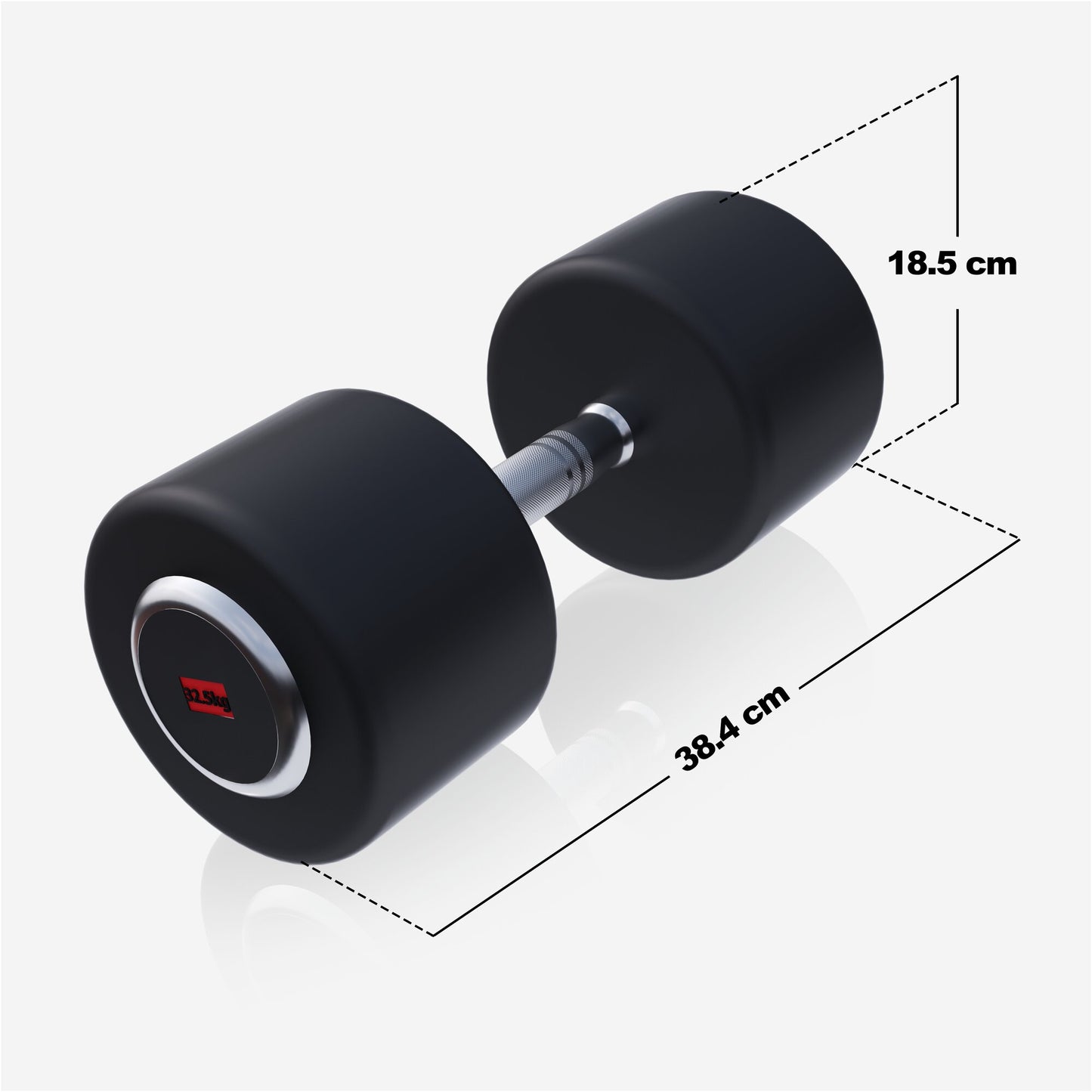Rubber Coated Dumbbell 2.5 - 27.5 kg or in Set