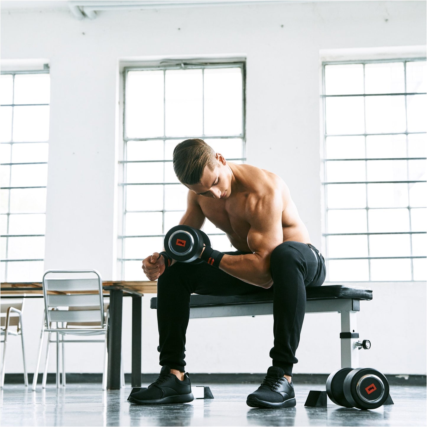 Rubber Coated Dumbbell 2.5 - 27.5 kg or in Set