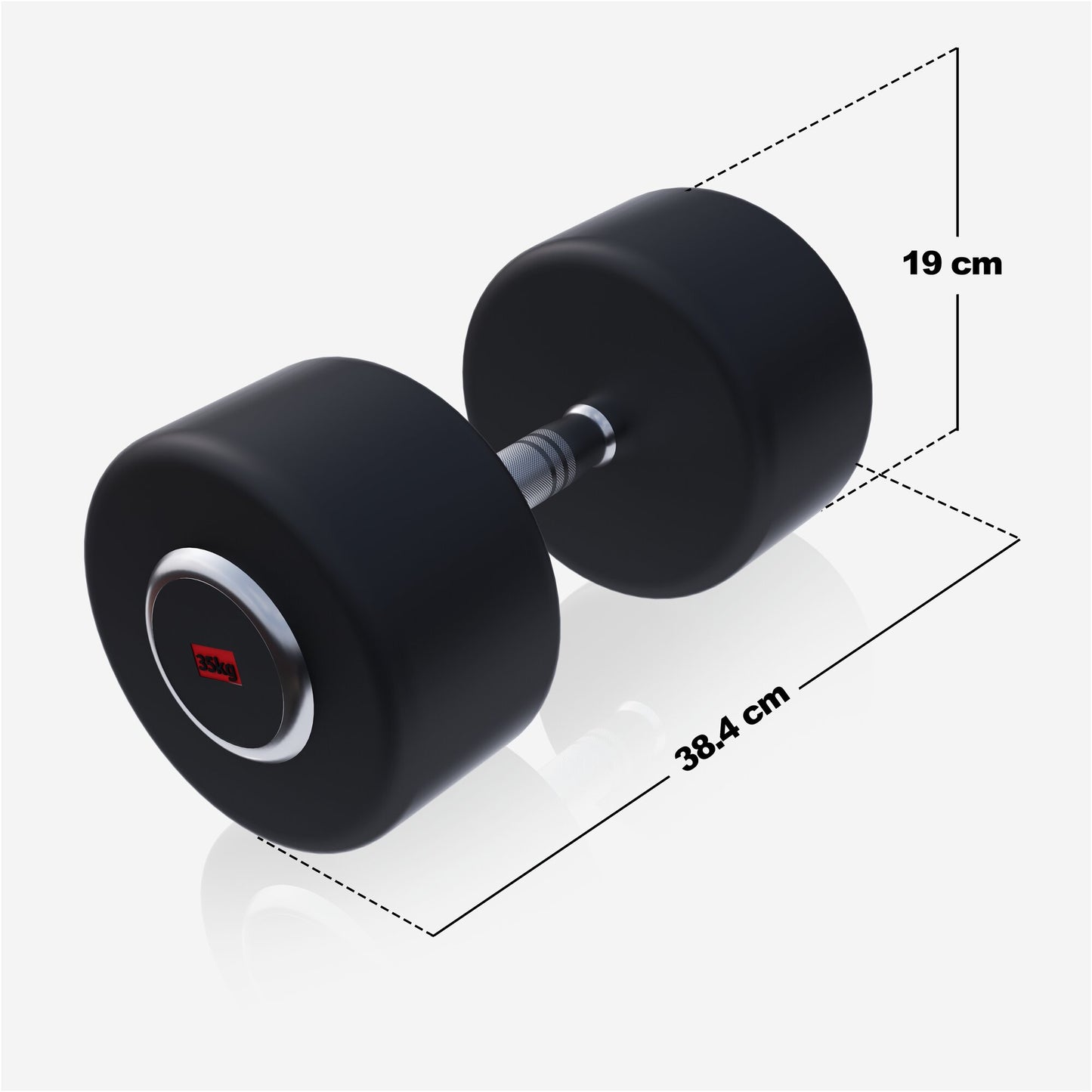 Rubber Coated Dumbbell 2.5 - 27.5 kg or in Set