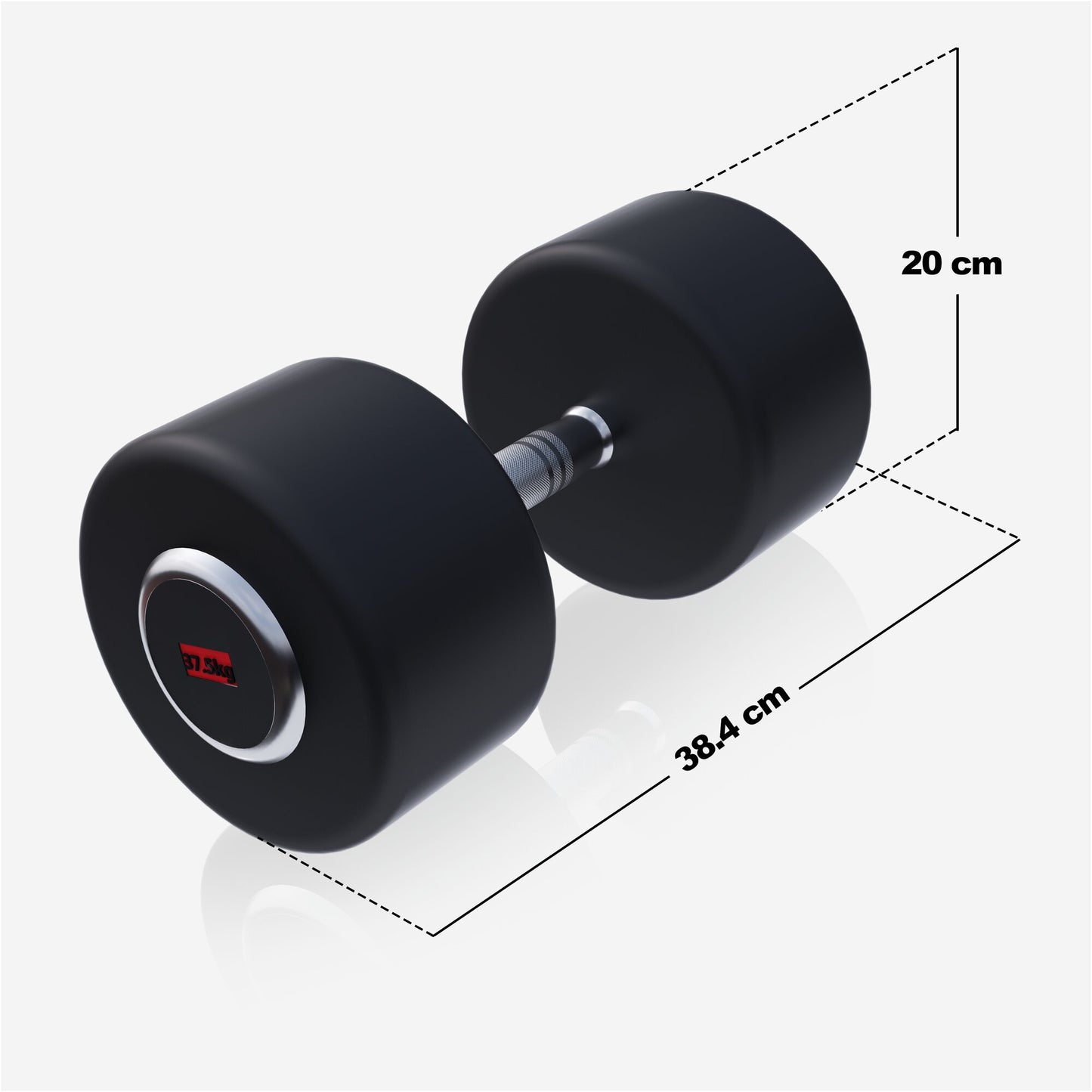 Rubber Coated Dumbbell 2.5 - 27.5 kg or in Set