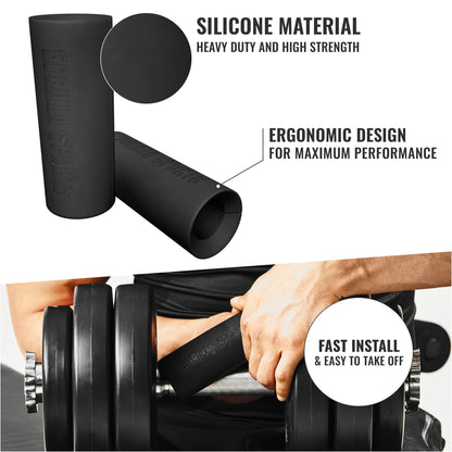 Silicone Weight Bar Grip Black