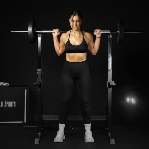 Adjustable Squat Rack Black