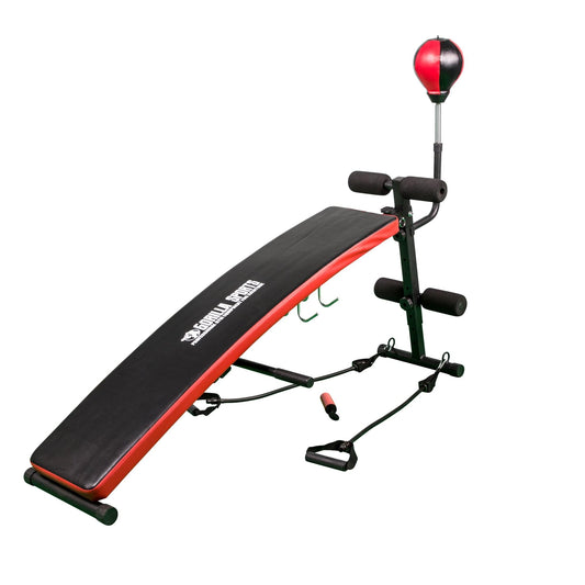 Sit-Up Bench with Punching Ball Black/Red