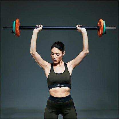 Barbell Weight Set with Rubber Grip Plates 19.5 kg