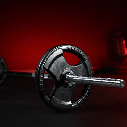 Chrome Barbell Bar 170 cm with Star Collars