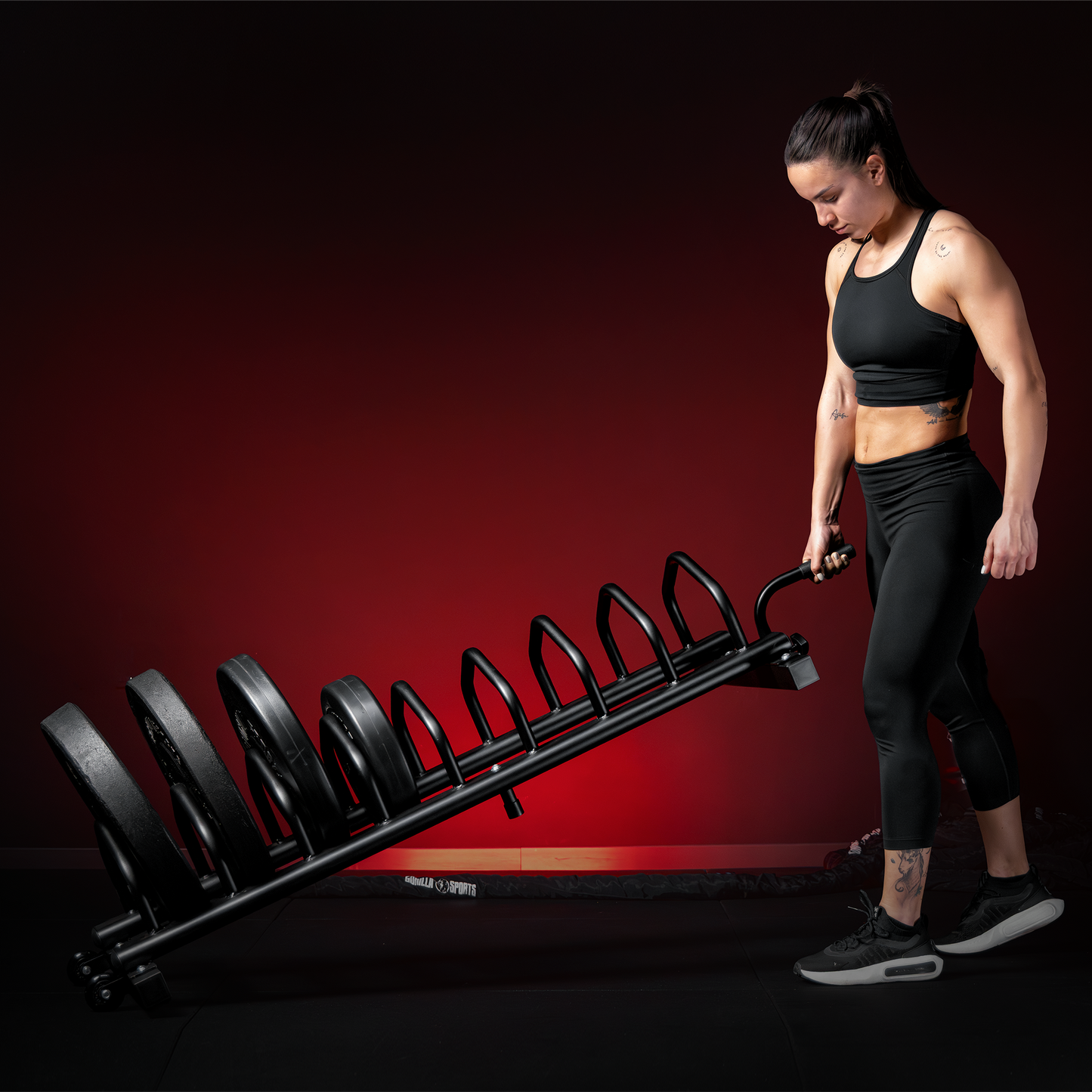 Horizontal Weight Plate Rack with Wheels
