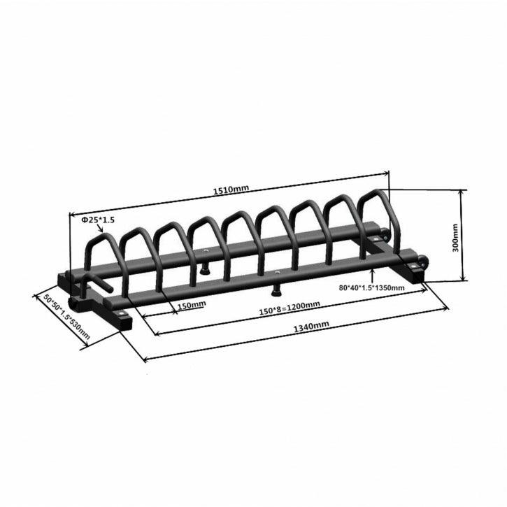 Horizontal Weight Plate Rack with Wheels