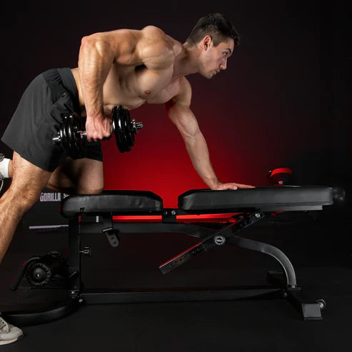 Adjustable Incline Bench with Leg Extension and Preacher Curl