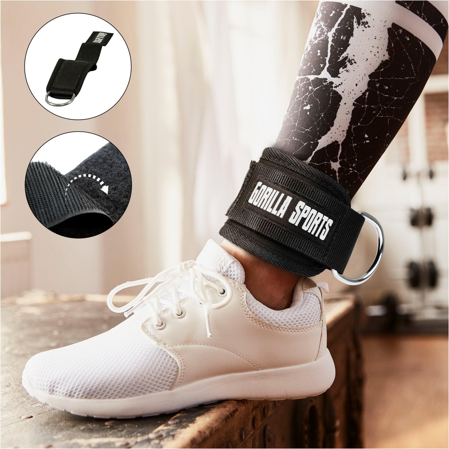 Ankle Straps with D Ring in Nylon
