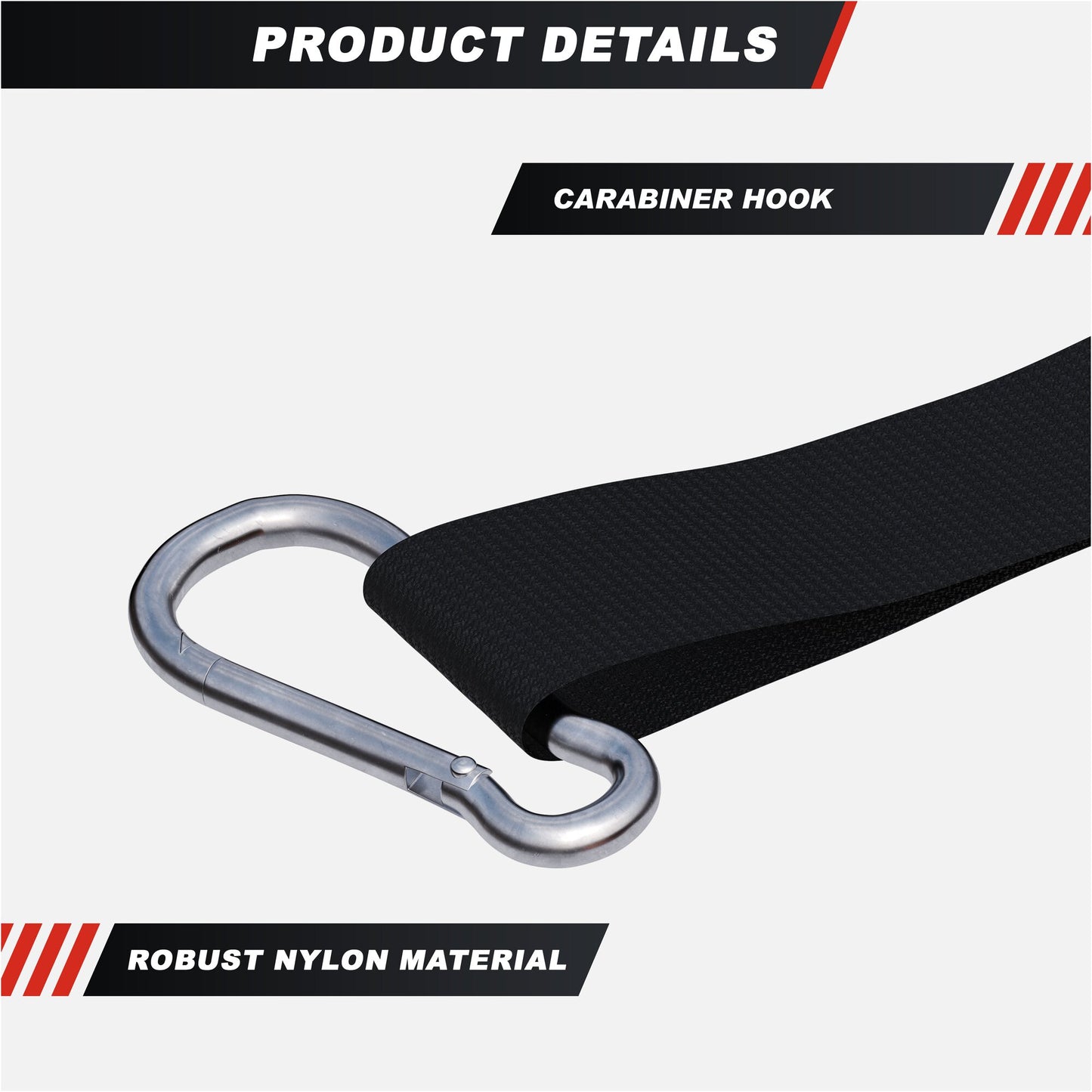 Fastening Strap with Carabiner (Set of 2)