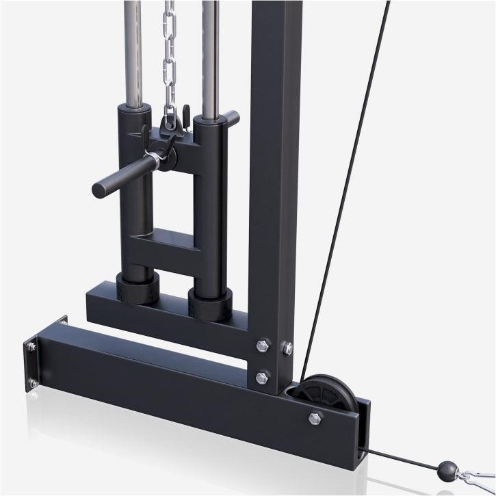 Wall Mounted Lat Pulldown Tower Black