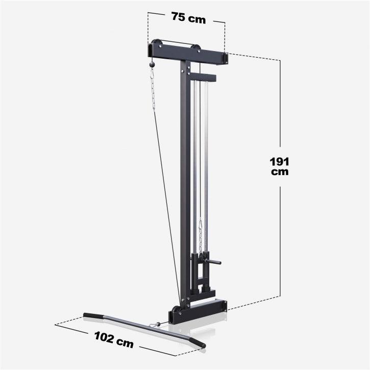 Wall Mounted Lat Pulldown Tower Black