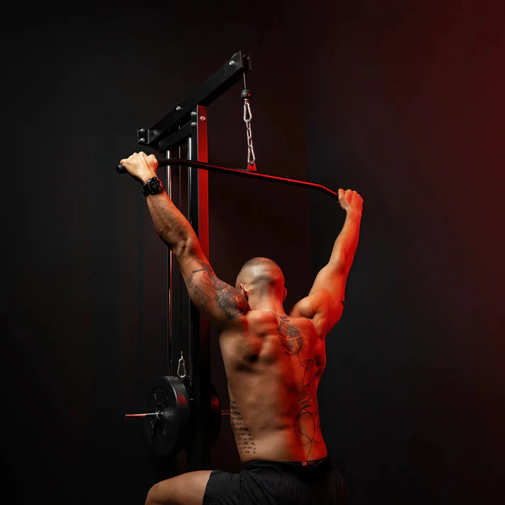 Wall Mounted Lat Pulldown Tower Black