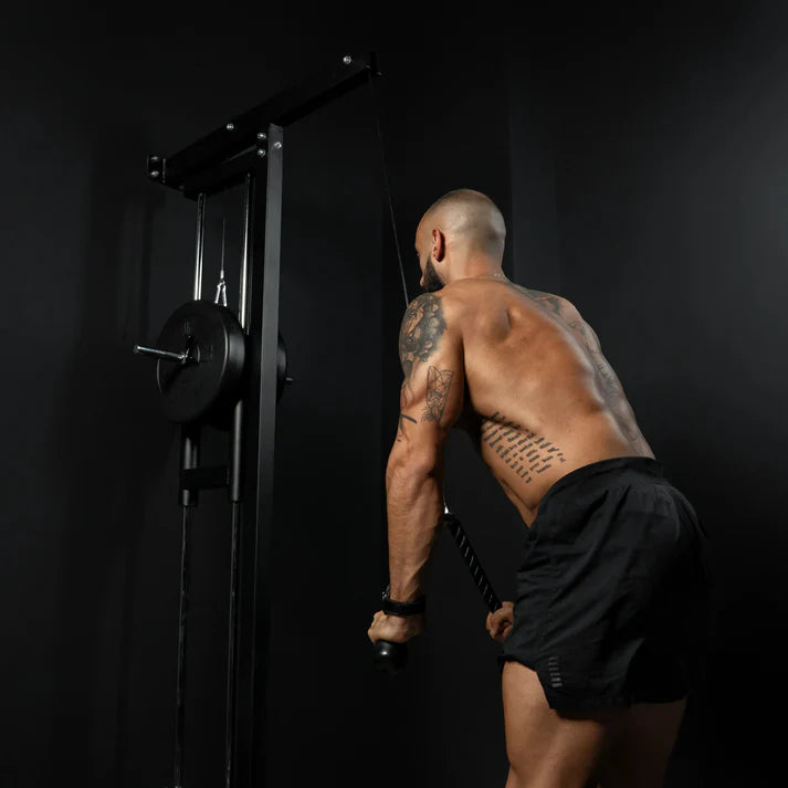 Wall Mounted Lat Pulldown Tower Black