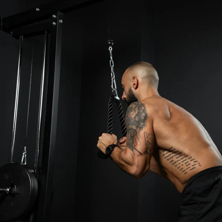 Wall Mounted Lat Pulldown Tower Black