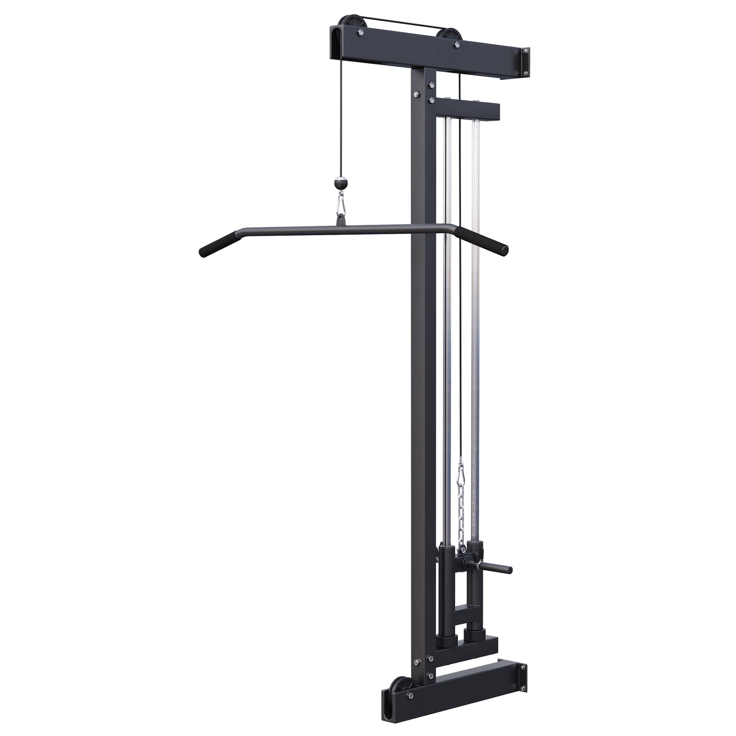 Wall Mounted Lat Pulldown Tower Black