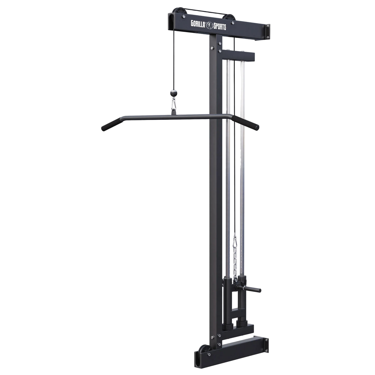 Wall Mounted Lat Pulldown Tower Black