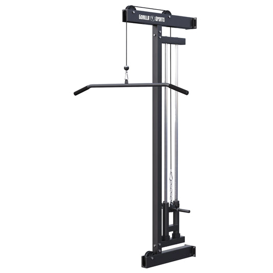 Wall Mounted Lat Pulldown Tower Black