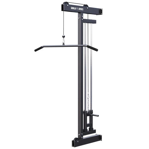 Wall Mounted Lat Pulldown Tower Black
