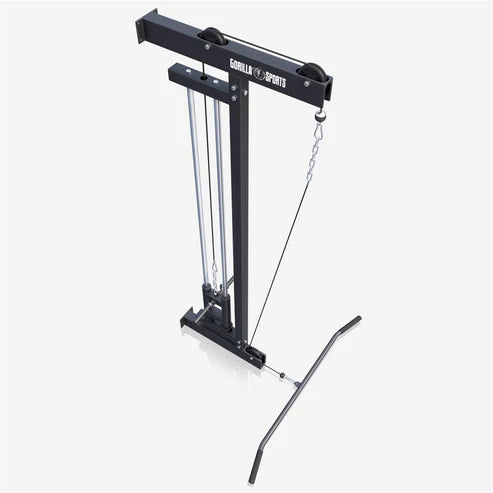 Wall Mounted Lat Pulldown Tower Black
