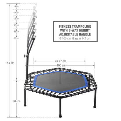 Fitness Trampoline with Handle ⌀100 cm