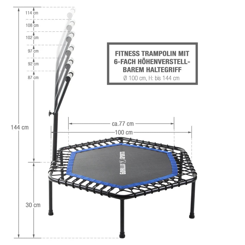 Fitness Trampoline with Handle ⌀100 cm