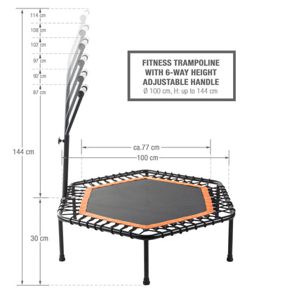Fitness Trampoline with Handle ⌀100 cm