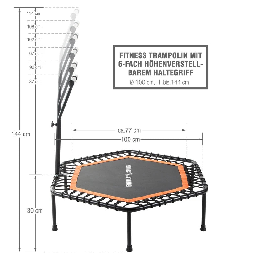Fitness Trampoline with Handle ⌀100 cm