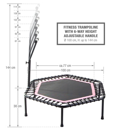 Fitness Trampoline with Handle ⌀100 cm