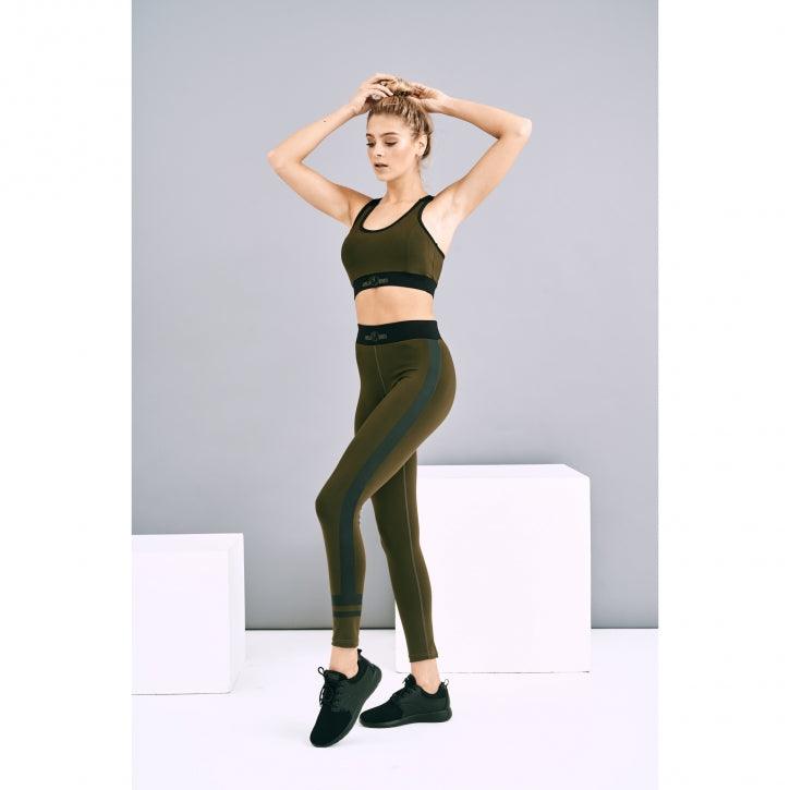 Sports Leggings in Black/Pink and Black/Olive