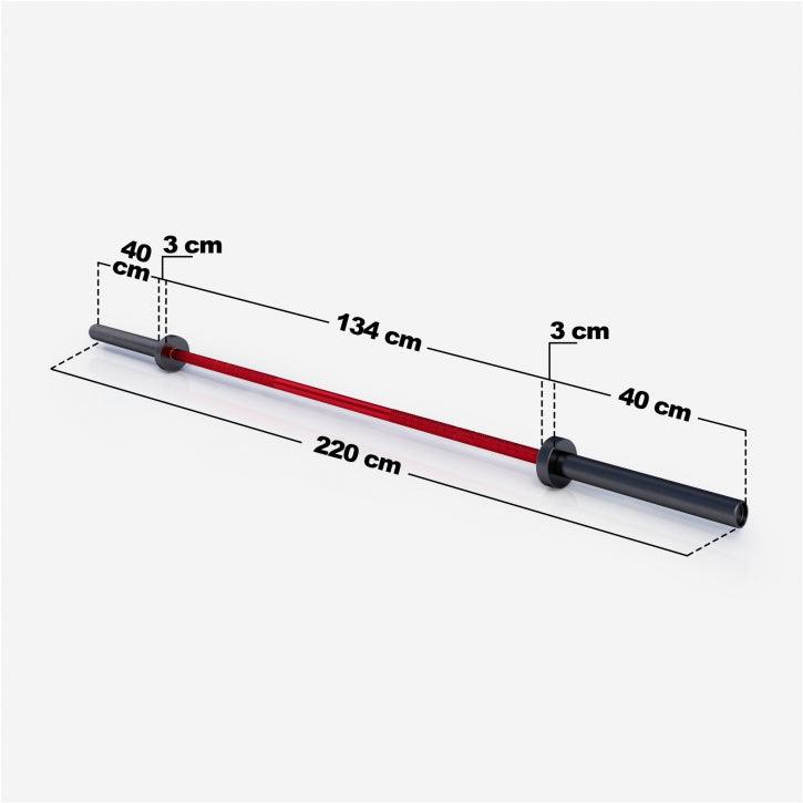 Olympic Barbell 220 cm (7.2 ft) in Different Colours