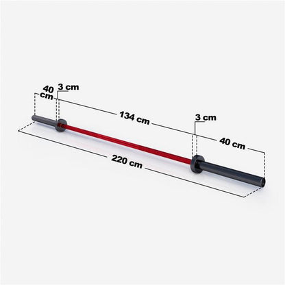 Olympic Barbell 220 cm (7.2 ft) in Different Colours