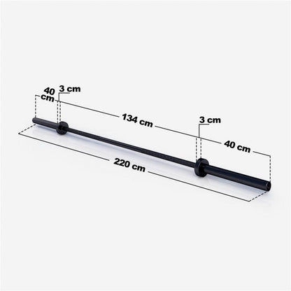 Olympic Barbell 220 cm (7.2 ft) in Different Colours