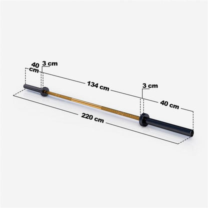 Olympic Barbell 220 cm (7.2 ft) in Different Colours