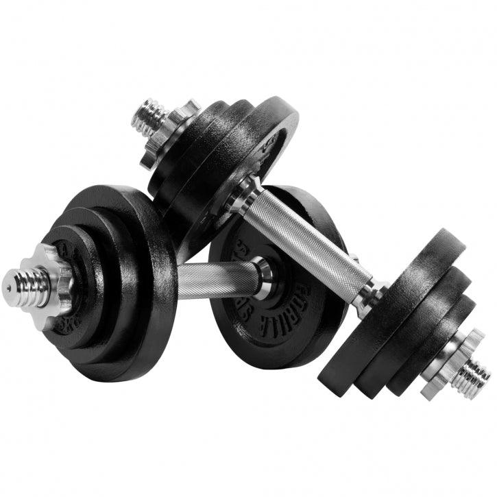 Adjustable Weight Set in Cast Iron 22 kg 2 in1